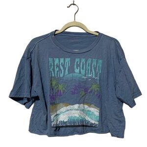 O’Neill Best Coast Beach Waves Cropped Short Sleeve Tee Shirt